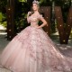 2024 Luxury Pink Shiny Princess Quinceanera Dresses Beading Appliques Lace Flower Beads Party Dress Tulle Sweet Vestido De 15