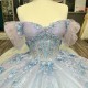 2024 Sky Blue Quinceanera Dresses Sweet 15 16 Birthday Party Gown Vestidos Para XV Off Shoulder Applique Princess Pageant Miss