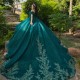 2024 Emerald Green Quinceanera Dress Mexico Applique Lace Beads Tull Vestidos De 15 Anos XV Brithday Sweet 16 Dresses Ball Gown