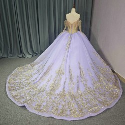 2024 Lilac Quinceanera Dresses Lace Appliqued Crystal Ball Gown Vestidos 15 De Quinceanera Sweetheart Sweet 16