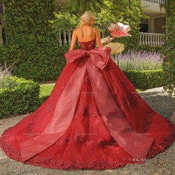 2024 Red Shiny Off The Shoulder Sequined Lace Applique Quincenara Dresses Ball Gowns Beads Crystal Sweet 16 vestido de 15 anos