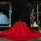 2024 Red Shiny Quinceanera Dresses Applique Beads Tull Sweetheart Sweet 15 16 Girl Princess Vestidos De Quinceanera Ball Gown