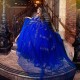 Beaded Royal Blue Shiny Quinceanera Dresses 2024 Sequined Lace Appliques Tull Sweet 16 Dress Ball Gown vestidos de 15 anos