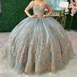 Beading Tassel Ball Gown Blue Quinceanera Dress Spaghetti Sequined Appliques Lace Tull Sweet 16 Vestidos De 15 Anos