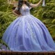 Gillter Lavender Princess Quinceanera Dresses Crystal Applique Lace Beads Tull Corset Lace up vestidos de 15 anos Prom Sweet 16