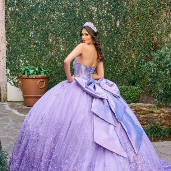 Luxury Lavender Quinceanera Dresses 2024 Applique Lace Beads With Bow Corset Ball Gowns Sweet 16 Dress Vestidos De 15 Anos