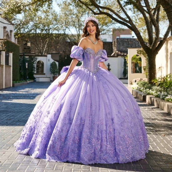 Luxury Lavender Quinceanera Dresses 2024 Applique Lace Beads With Bow Corset Ball Gowns Sweet 16 Dress Vestidos De 15 Anos