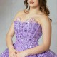 Mexico Lavender Ball Gown Quinceanera Dress 2024 Off The Shoulder Sequined Pearls Tull Sweet 16 Dress Lace up Vestido De 15 Anos