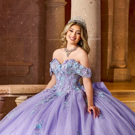 Off Shoulder Lavender Shiny Quinceanera Dresses Sweet 16 Lace Applique Beads Tull Lace up Prom Ball Gowns Vestido De 15 Anos