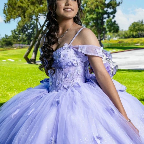 Off The Shoulder Lavender Quinceanera Dress Lace Applique Beading Tull Birthday Party Mexican Sweet 16 Vestidos De XV 15 Anos