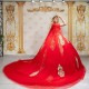 Off The Shoulder Red Quinceanera Dresses Gold Applique Lace Puffy Party Dress Crystal Beading With Cape Ball Gown Vestidos De15