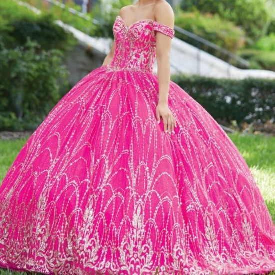 Off The Shoulder Rose Red Sparkly Crystal Quinceanera Dresses Ball Gown Beading Sweet Vestidos De 15 Girls