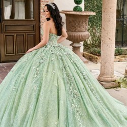 Off The Shoulder Sage Green Shiny Quinceanera Dresses Appliqued Lace Sweet 15 Prom Gowns Beading vestidos de 16 Pageant Wear