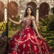 Off the shoulder Red Shiny Quinceanera Dresses Appliques Lace Beads Tull Sweet 15 Birthday Party Dress vestidos 15 de