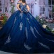 Princess Royal Blue Quinceanera Dresses 2024 Luxury Applique Crystal Tassel Lace up vestidos 16 de xv anos Sweet 15 Gown