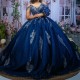 Princess Royal Blue Quinceanera Dresses 2024 Luxury Applique Crystal Tassel Lace up vestidos 16 de xv anos Sweet 15 Gown