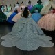 Sexy Off Shoulder Quinceanera Dress Lace Applique Beads Crystal Tull Birthday Party Sweet 16 Princess Ball Gowns Vestidos De