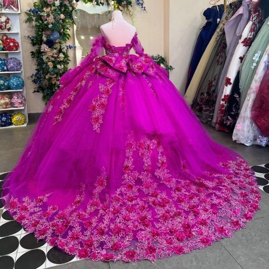 Sexy Off The Shoulder Quinceanera Dress With Bow Lace Applique Sequins Beading Mexican Sweet 16 Vestidos De XV 15 Anos Birthday