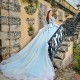 Shiny Princess Ball Gown Sky Blue Quinceanera Dress Classic Appliqué Lace Beads Tull Sweet 16 Dress Corset Vestidos De 15 Anos