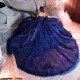 Shiny Royal Blue Quinceanera Dresses Ball Gown Off The Shoulder Beaded Crystal Mexican Sweet 16 Dresses vestido xv 15 anos