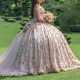 Bead Pink Ball Gown Quinceanera Dress With Bow 2024 Sweetheart Applique Birthday Party Sweet 15 Vestidos De 15 Anos