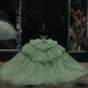 Sparkly Sage Green Quinceanera Dresses 2024 Off Shoulder Lace Beads Corset vestido 15 anos quinceanera lace up Sweet 15 Gown