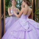 Tired Lavender Quinceanera Dresses Lace Appliques Beading Off the Shoulder Princess Ball Gown Custom Made For Sweet 16