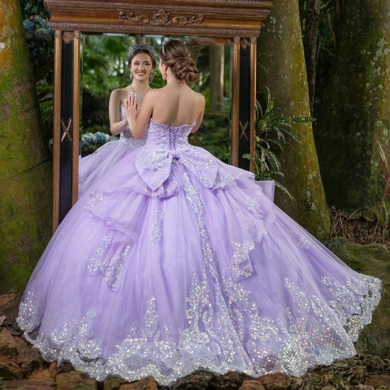 Tired Lavender Quinceanera Dresses Lace Appliques Beading Off the Shoulder Princess Ball Gown Custom Made For Sweet 16