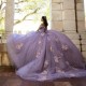 Off The Shoulder Lilac Quinceanera Dress Lace Applique Beading Tull Mexican Sweet 16 Vestidos De XV 15 Anos Birthday