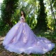 Off The Shoulder Lilac Quinceanera Dress Lace Applique Beading Tull Mexican Sweet 16 Vestidos De XV 15 Anos Birthday