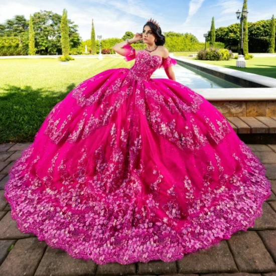 Off The Shoulder Rose Red Quinceanera Dresses Applique Lace Crystal Beads Sequined Ball Gown Corset Vestidos 15 Para XV Anos