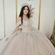 Sexy Off Shoulder Ball Gown Quinceanera Dresses for Women Tulle Lace Appliques Beads Vestidos De 15 Quinceanera Sweet 16 Dress