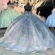 Sexy Off the Shoulder Princess Sweet 16 Girls Prom Dress Beads Crystal Lace Up Puffy Skirt Vestido De 15 Quinceanera Women Party