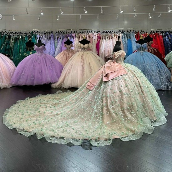 Sexy Off the Shoulder Quinceanera Dress 2024 Ball Gown Appliques Lace Beading Sequins Sweet 15 16 Dress Vestido De 15 Anos