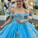 Sweetheart Blue Quinceanera Dress Ball Gown With Cape Appliques Lace Beads Tull Sweet 16 Vestidos De Fiesta Vestido De 15