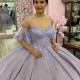 Sweetheart Lavender Shiny Ball Gown Quinceanera Dress Corset Lace Appliques Beading Sequins Sweet 16 Dress Vestidos De XV Anos