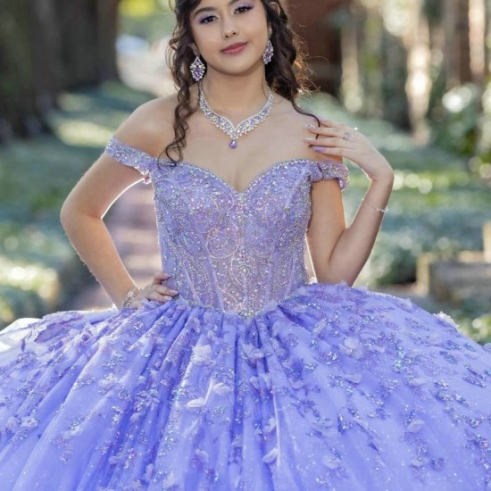 Sweetheart Lavender Sparkly Ball Gown Quinceanera Dresses Beads Appliques Long Prom Dress Birthday Party Gowns Vestidos De 15