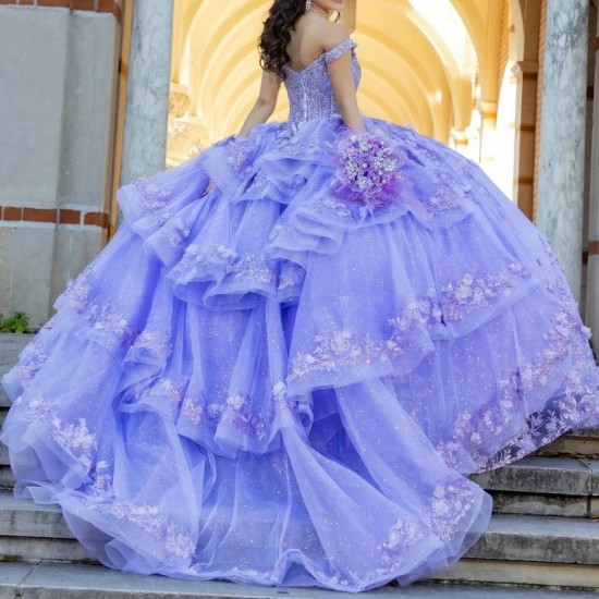 Sweetheart Lavender Sparkly Ball Gown Quinceanera Dresses Beads Appliques Long Prom Dress Birthday Party Gowns Vestidos De 15