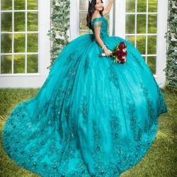 V-Neck Emerald Green Appliques Lace Beads Green Quinceanera Dresses Ball Gown Corset Princess Dress vestidos de 15